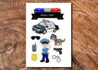 Wydruk cukrowy na tort A4 policja policyjny napis DIY