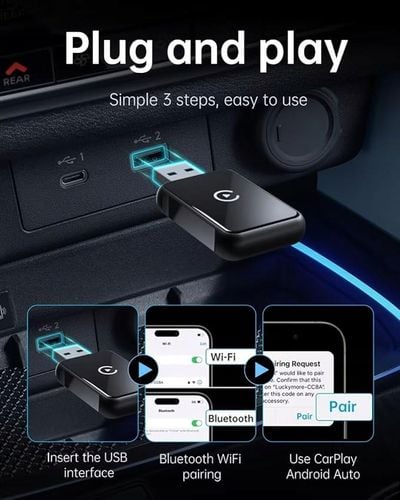 2w1 Adapter samochodowy mini CarPlay Wireless iPhone iOS 10+ Plug and Play na Arena.pl
