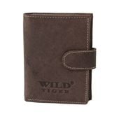 Portfel męski pionowy z napem Wild Tiger - black