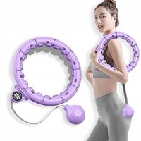 HULA HOP Z LICZNIKEM POWTÓRZEŃ I OBCIĄŻENIEM / REGULOWANY SMART HULA HOP
