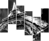 80CM 160CM OBRAZ 5 ELEM WIDOK NOCNY WIEŻY EIFFLA DRUK ŚCIENNY