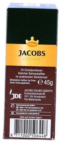 Kawa rozpuszczalna Jacobs Espresso w saszetkach 3x25 saszetek 45g z Niemiec na Arena.pl