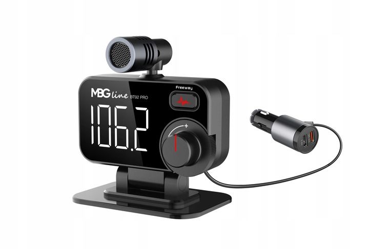 Transmiter FM Bluetooth 5.0 ładowarka USB QC 3.0 zdjęcie 14