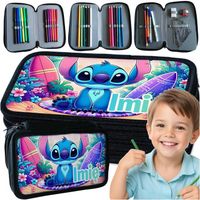 PIÓRNIK SZKOLNY TRZYKOMOROWY Z WYPOSAŻENIEM DO SZKOŁY STICH STITCH ANGEL