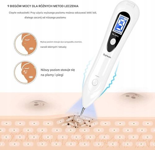 PLAZMA PEN USUWANIE BRODAWEK WŁÓKNIAKÓW AKUMULATOR 9 POZIOMÓW MOCY na Arena.pl