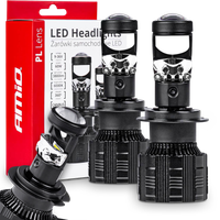 ŻARÓWKI LED H7 AMIO PL LENS SOCZEWKA 6000K 3800LM CANBUS E9 R10