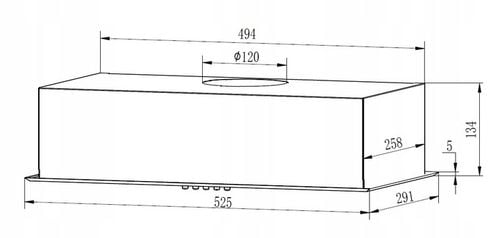 Czarny okap kuchenny do zabudowy Bora 52cm Black pochłaniacz na Arena.pl