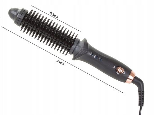 Lokówka do Stylizacji Włosów Ceramiczna Szczotka do Włosów Loki Fale Czarna na Arena.pl