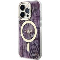 guess guhmp14lhleopwp iphone 14 pro 6.1różowy/pink hardcase leopard