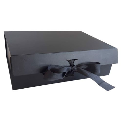 Pudełko prezentowe eleganckie czarne ze wstążką na Arena.pl