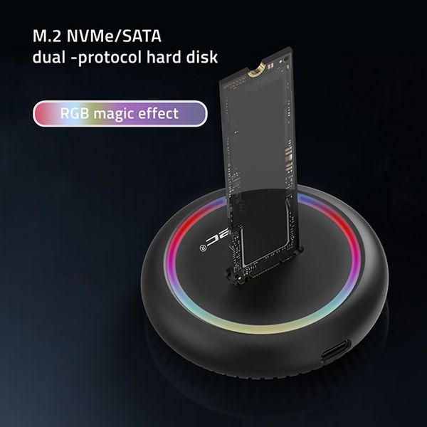Qoltec Stacja dokująca dysków SSD M.2 | NVMe | SATA |  USB-C | 2TB zdjęcie 6