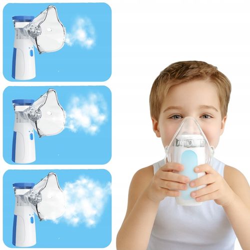 INHALATOR NEBULIZATOR ULTRADŹWIĘKOWY PRZENOŚNY DLA DZIECI DOROSŁYCH AA USB na Arena.pl