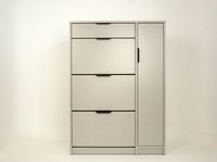 Szafka na buty z szufladą MALTA 3 SM kolor: KASZMIR Czarne UCHWYTY (NK)