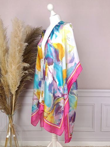 PAREO SUKIENKA PLAŻOWA JEDWAB chusta BOHO KOLORY na Arena.pl