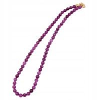 Piękne korale z kamieni naturalnych Agat fuksja 6mm