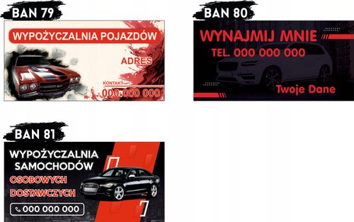 BANER OCZKOWANY reklamowy 100x50 cm różne wzory MECHANIK ELEKTRYK plandeka na Arena.pl