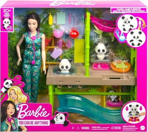 LALKA BARBIE WETERYNARZ ZESTAW OPIEKA NAD PANDAMI + AKCESORIA na Arena.pl