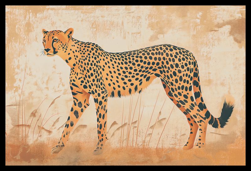 Plakat 45x30cm Gepard w Ruchu zdjęcie 2