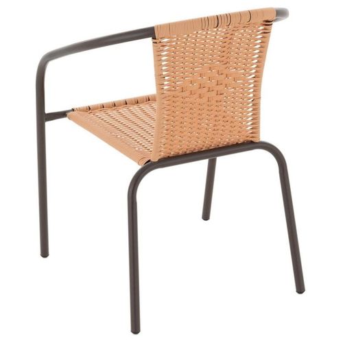 GARTHEN Zestaw 4 krzeseł bistro z polirattanu, brązowy na Arena.pl