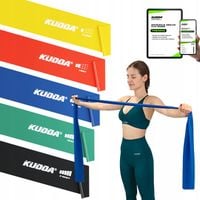 ZESTAW 5 GUM DO ĆWICZEŃ REHABILITACJI FLAT BAND gumy oporowe +