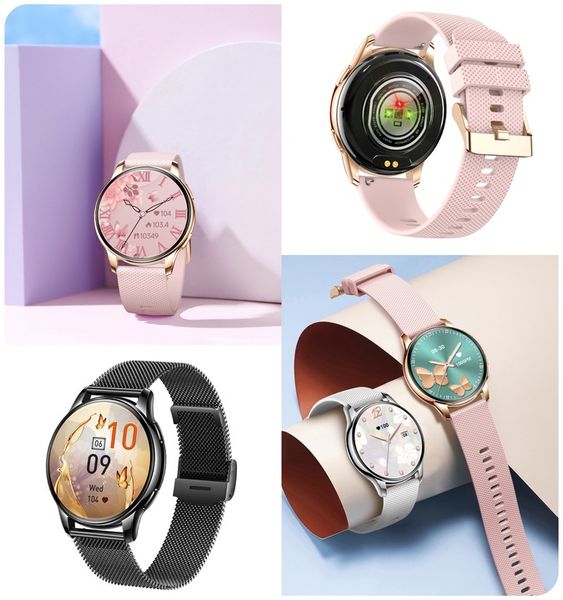 SMARTWATCH ZEGAREK DAMSKI POLSKIE MENU WIELOFUNKCYJNY 300mAh AMOLED 2 PASKI zdjęcie 16