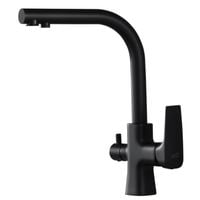 Blue Water Tivoli Czarny mat Trójdrożna bateria kuchenna