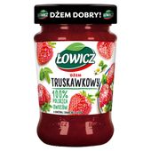 Łowicz Dżem truskawkowy o obniżonej zawartości cukrów 280 g