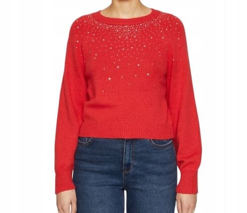 Sweter czerwony ONLFREYA Petite Only L na Arena.pl