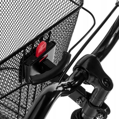 KOSZYK KOSZ METALOWY ROWEROWY NA ROWER PRZEDNI Z UCHWYTEM CLICK CZARNY DUŻY na Arena.pl