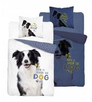 Pościel bawełniana fluorescencyjna 160x200cm BORDER COLLIE