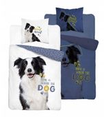 Pościel bawełniana fluorescencyjna 160x200cm BORDER COLLIE