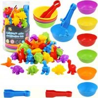 Zestaw do Nauki Liczenia i Kolorów Gra montessori edukacyjna figurki do zab