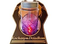 DZIADKOM DZIADKI ZNICZ LAMPION NA GRÓB SKOS DŁONIE SOLAR FIOLET