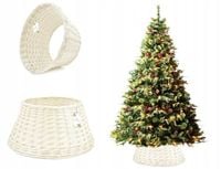 Osłonka wiklinowa na stojak pod choinkę | Kosz pod choinkę FI 45 cm