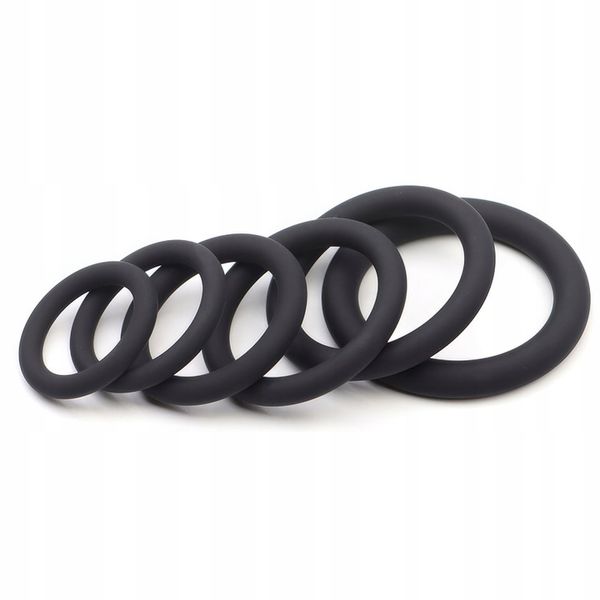 PIERŚCIENIE EREKCYJNE NA PENISA ZESTAW RING 6 SZT PRZEDŁUŻONY STOSUNEK zdjęcie 2