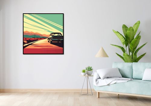 Plakat 90x90cm Droga przez Pustynię na Arena.pl