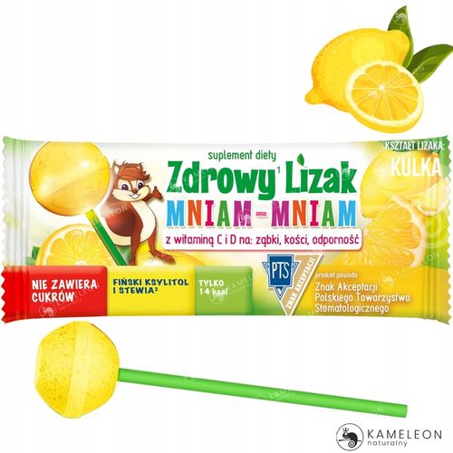 ZDROWY LIZAK KULKA CYTRYNOWY Witamina C 40szt. na Arena.pl