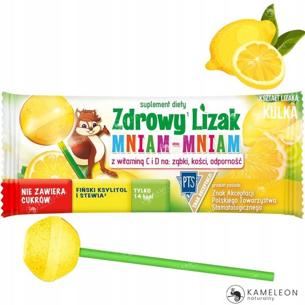 ZDROWY LIZAK KULKA CYTRYNOWY Witamina C 40szt. zdjęcie 3