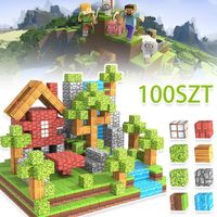 KLOCKI KONSTRUKCYJNE CHATY KOSTKI MAGNETYCZNE EDUKACYJNE STEM DLA DZIECI