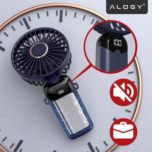 Wiatraczek Wentylator wiatrak stojący ręczny biurkowy cichy mocny USB-C na Arena.pl