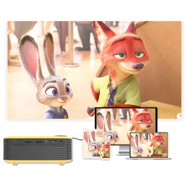 PROJEKTOR LED Mini BEZPRZEWODOWY 14-80" BIAŁY zdjęcie 9