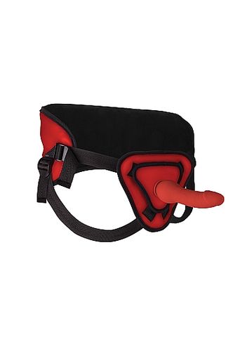 deluxe silicone strap on - 8 inch - red na Arena.pl
