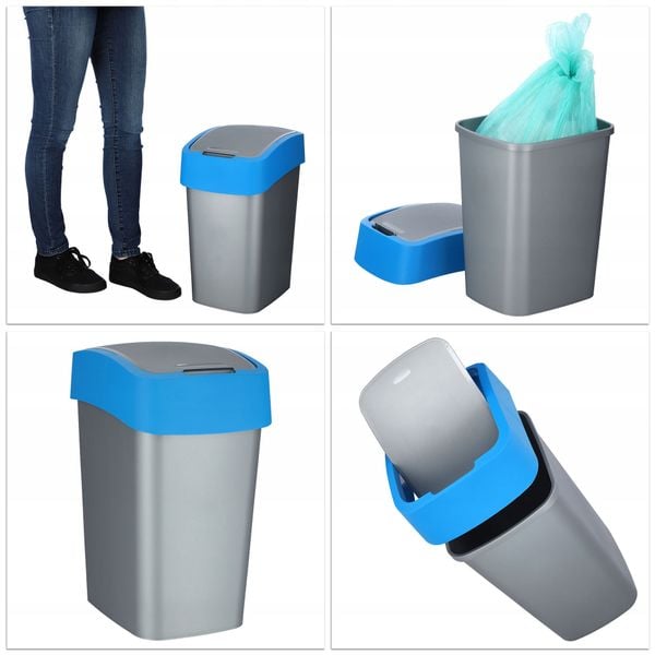 Curver Kosz Na Śmieci Pojemnik Biuro 25L Niebieski zdjęcie 4