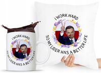 Zestaw Poduszka + Kubek Prezent Andrzej Duda Pis Z Nadrukiem Ze Zdjęciem