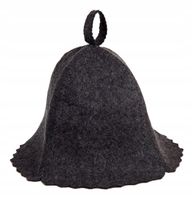 KAPELUSZ SAUNA CZAPKA SZARA FILCOWA 100% NATURALNA WEŁNA OD S DO XXL