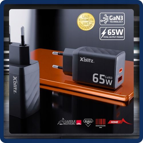 Xblitz XC2 ładowarka sieciowa 65W szybkie ładowanie USB C A na Arena.pl
