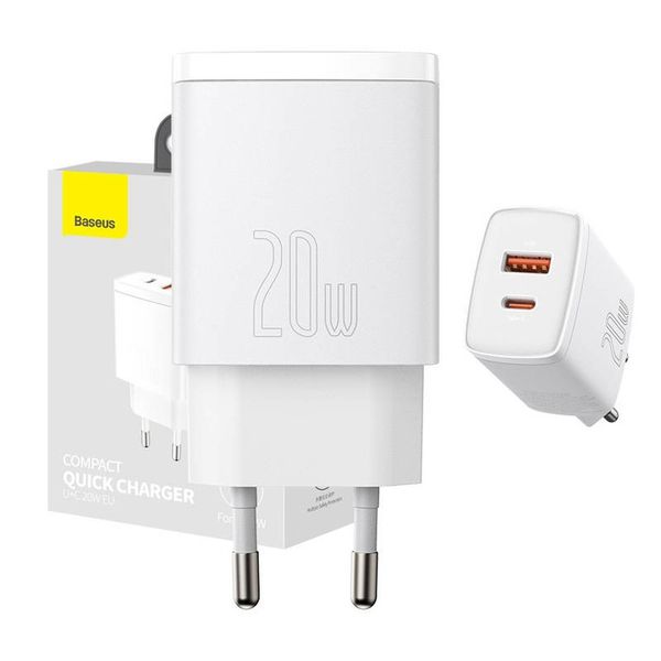 BASEUS ŁADOWARKA SIECIOWA ZASILACZ KOSTKA USB-A USB-C QC 3.0 PD 3.0 5V 3A zdjęcie 1