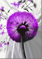 60CM 50CM OBRAZ ŚCIENNY DMUCHAWCE FIOLECIE DRUK PŁÓTNO