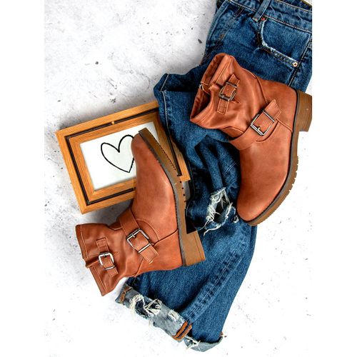 Brązowe botki bikery r.41 na Arena.pl