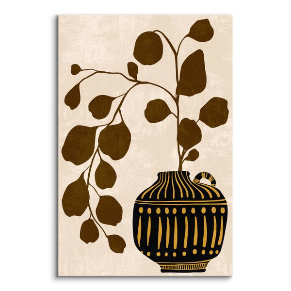 Obraz Na Płótnie Liście Azteckie Wzory Martwa Natura Styl Boho 40cm x 60cm zdjęcie 2